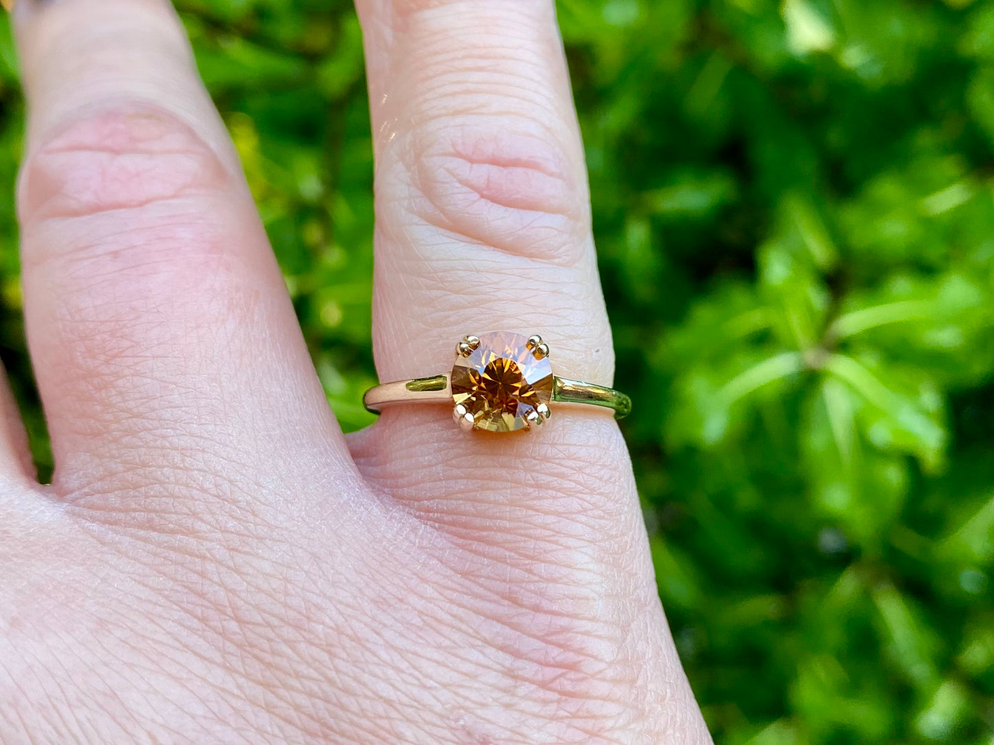 9ct Gold Orange Topaz Ring