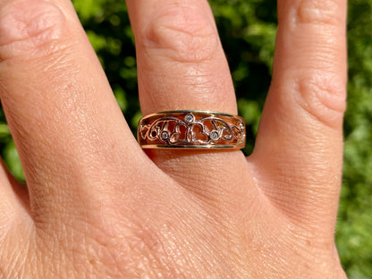 9ct Gold Clogau Heart Cariad Diamond Ring