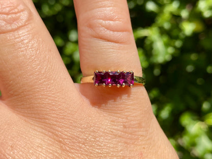 9ct Gold Rhodolite Garnet Ring