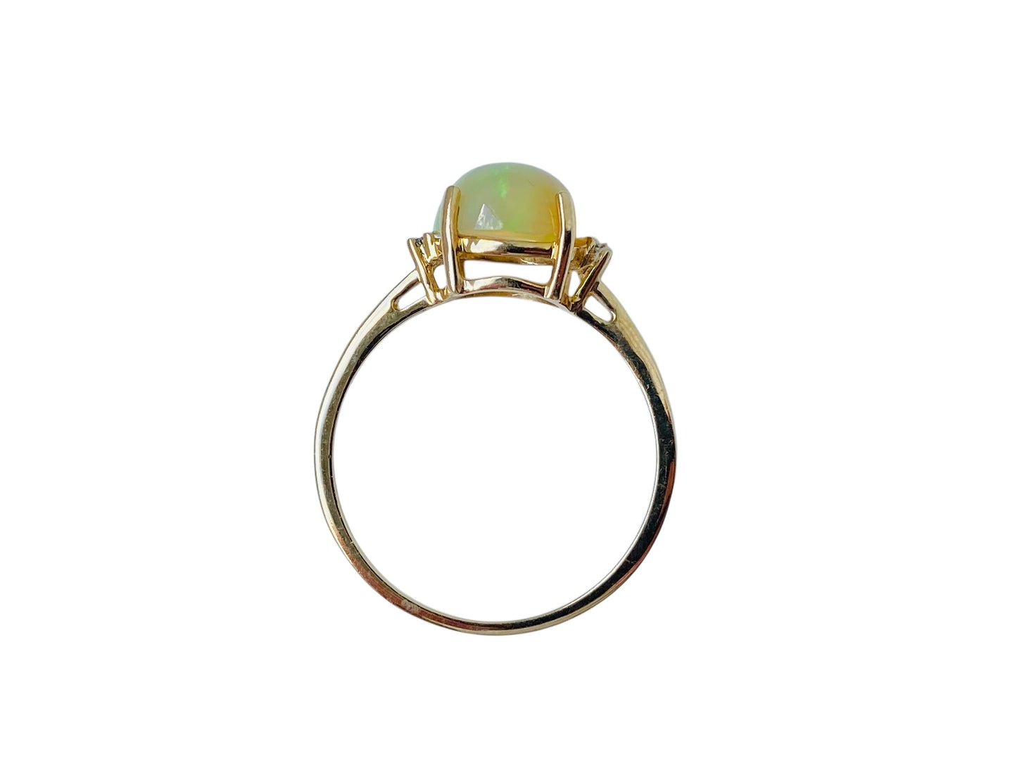 9ct Gold Opal & Diamond Ring