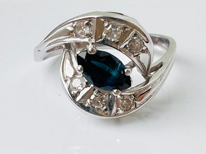14ct Gold Sapphire & Diamond Ring