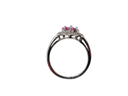 9ct Gold Pink Sapphire & Diamond Ring