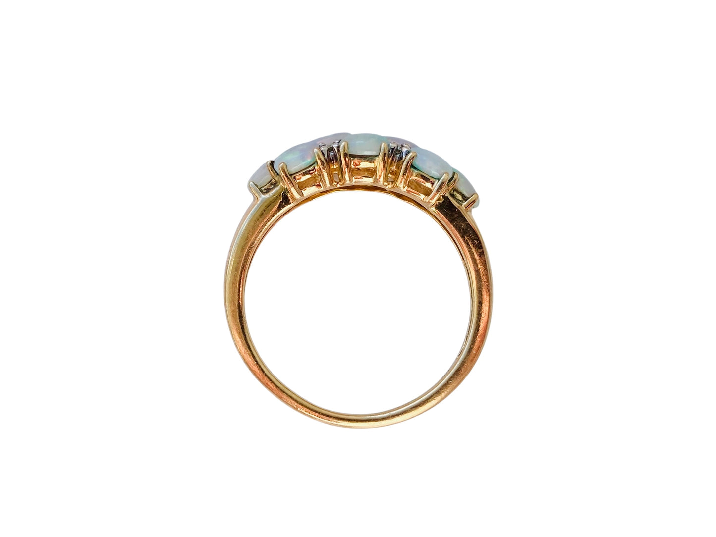 9ct Gold Opal & Diamond Ring