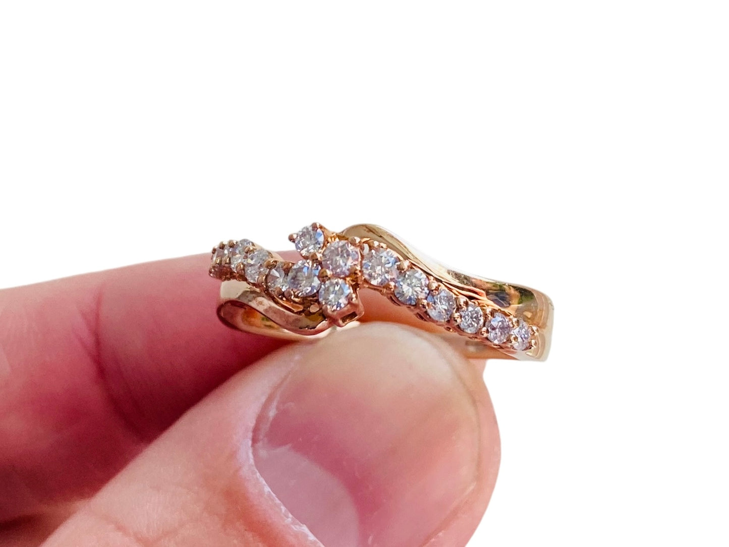 9ct Rose Gold Diamond Ring