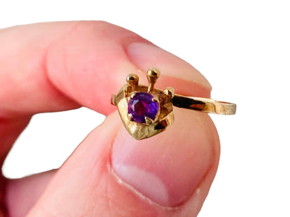 Vintage 9ct Gold Amethyst Ring