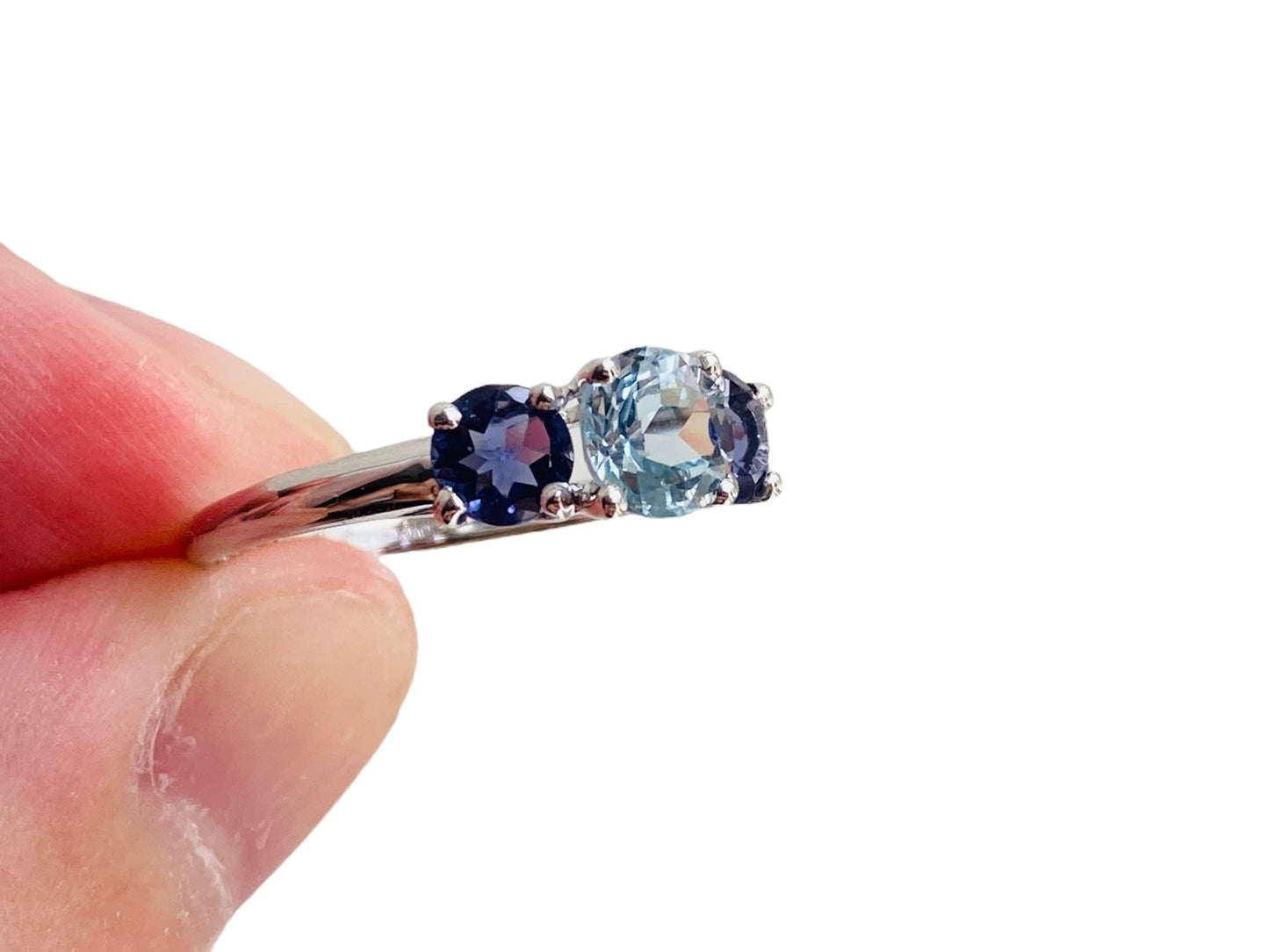 9ct Gold Aquamarine & Tanzanite Ring