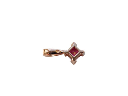9ct Rose Gold Pink Sapphire Pendant