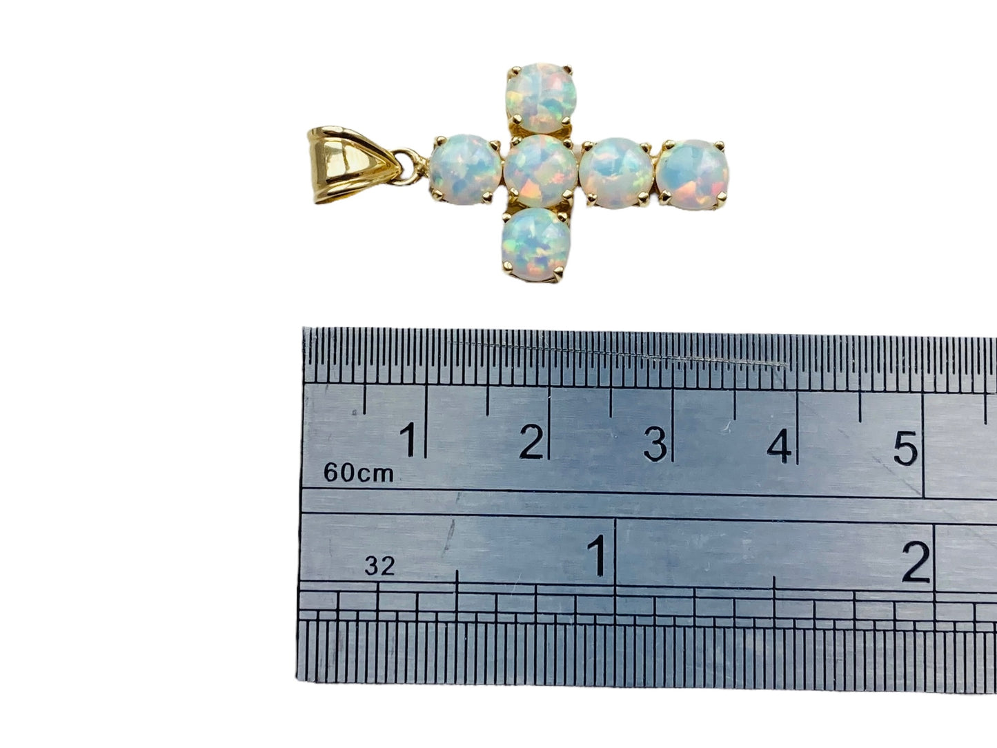 14ct Gold Opal Cross