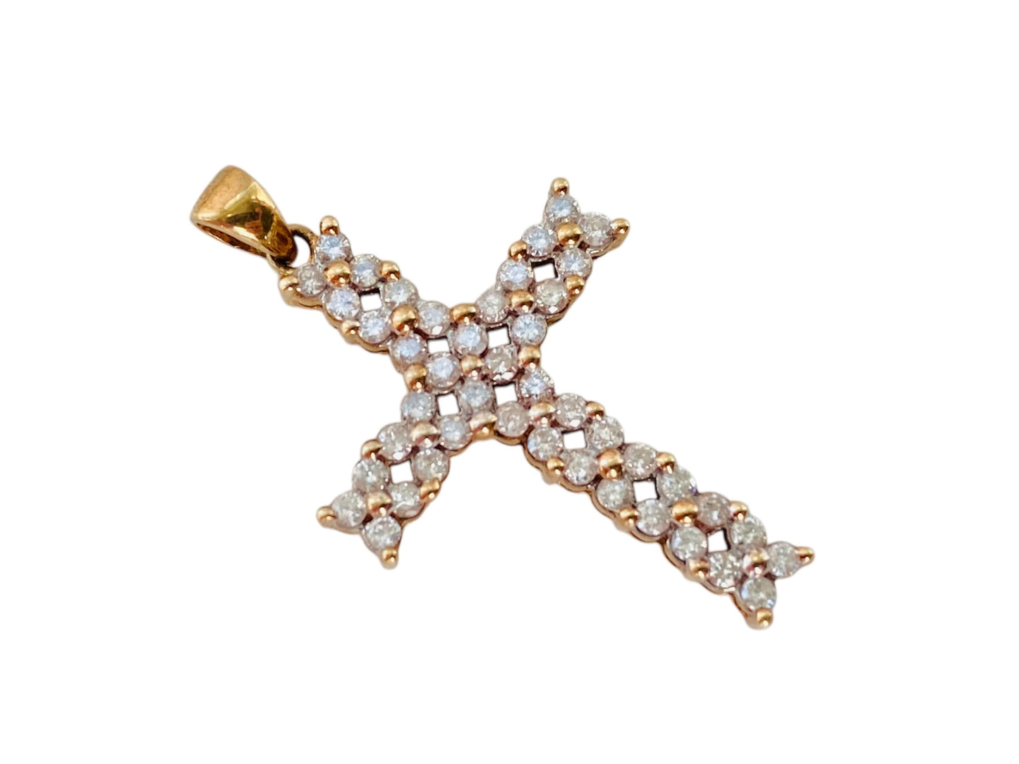 9ct Gold 0.50ct Diamond Cross Pendant