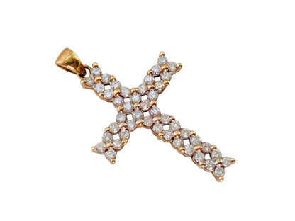 9ct Gold 0.50ct Diamond Cross Pendant