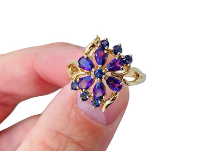 9ct Gold Amethyst & Iolite Ring