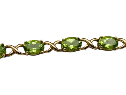 9ct Gold Peridot Bracelet
