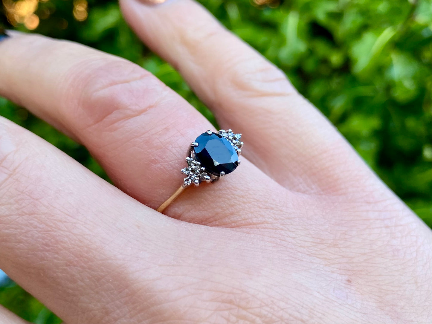 9ct Gold Sapphire & Diamond Ring