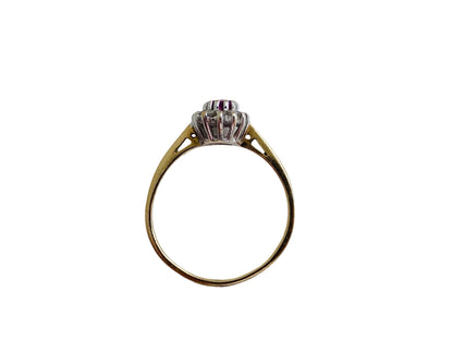 9ct Gold Pink Sapphire & Diamond Ring