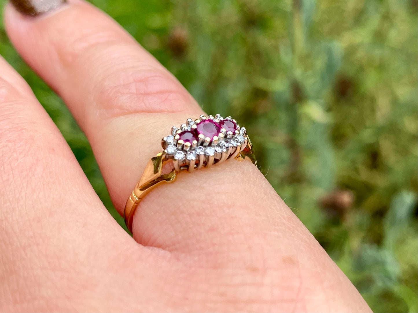 18ct Gold Ruby & Diamond Ring