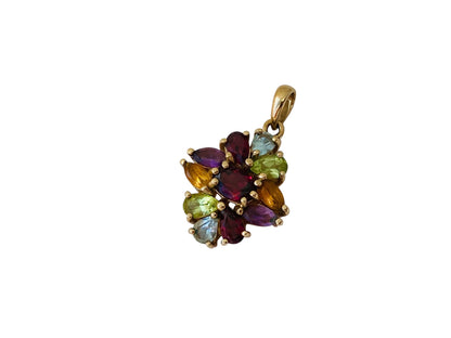9ct Gold Multi-Gemstone Pendant