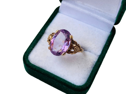 Vintage 9ct Gold Amethyst Ring