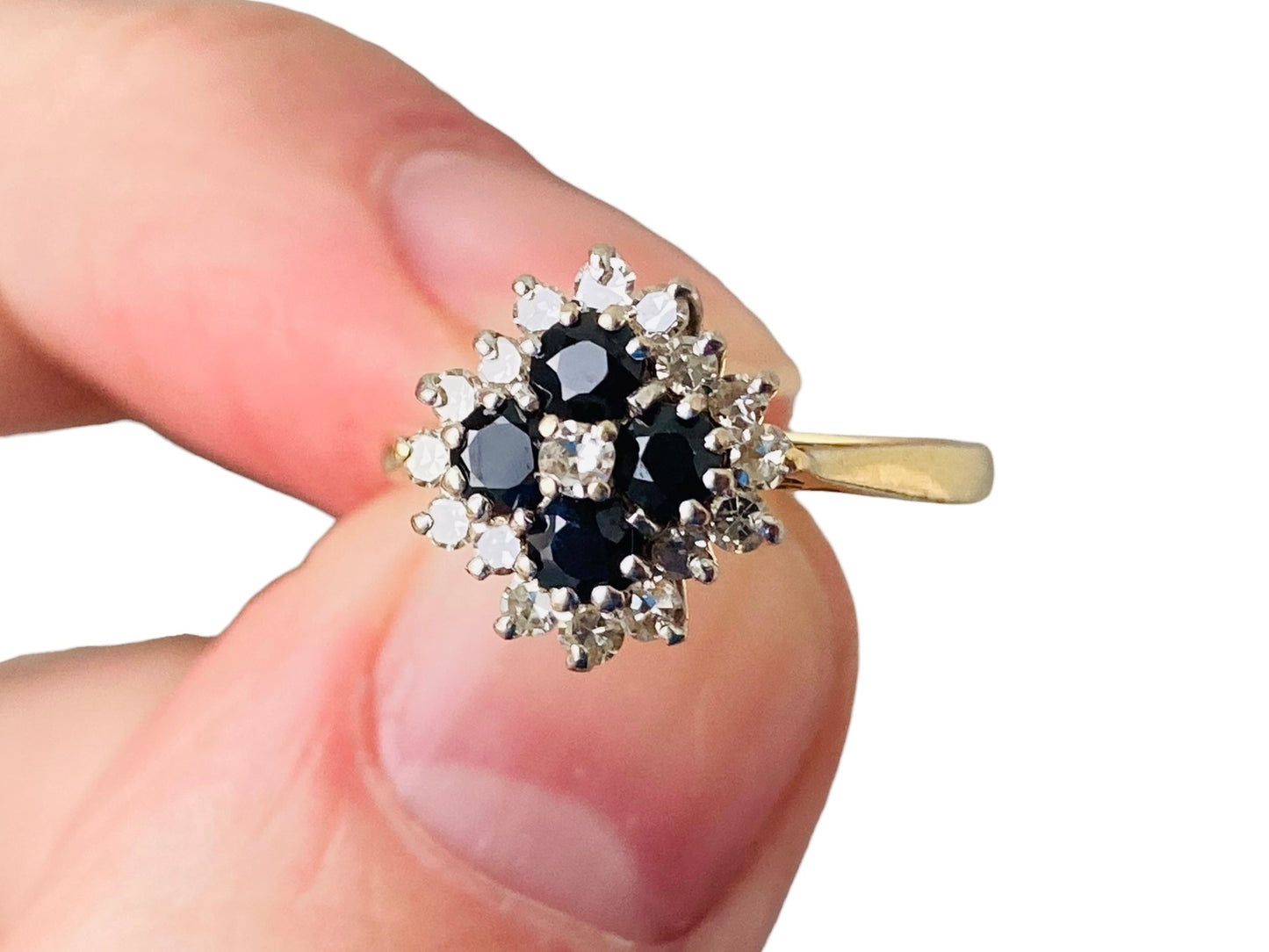 Vintage 18ct Gold Sapphire & Diamond Ring