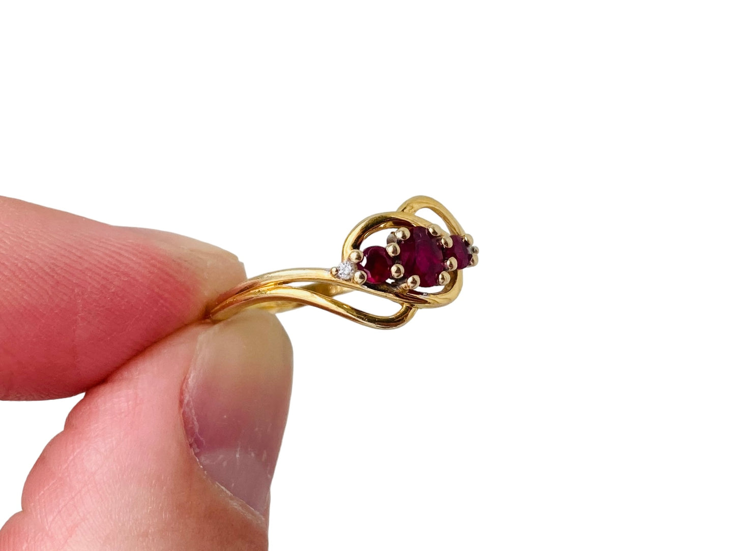 9ct Gold Ruby & Diamond Ring