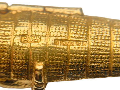 Vintage 9ct Gold Egyptian Sarcophagus Mummy Opening Pendant, Locket or Charm