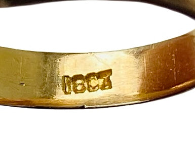 Antique 18ct Gold Belt Buckle Diamond Ring