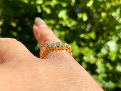 Vintage 18ct Gold Five-Stone Diamond Ring
