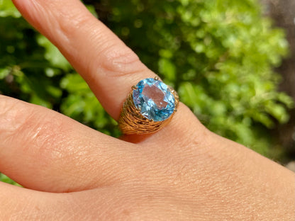 Vintage 9ct Gold Topaz Ring