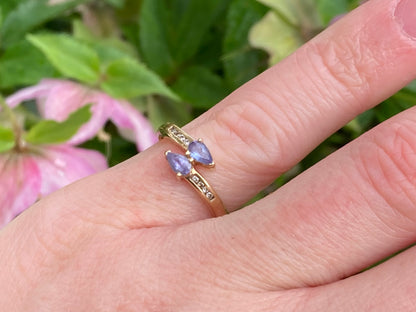 9ct Gold Tanzanite & Diamond Ring