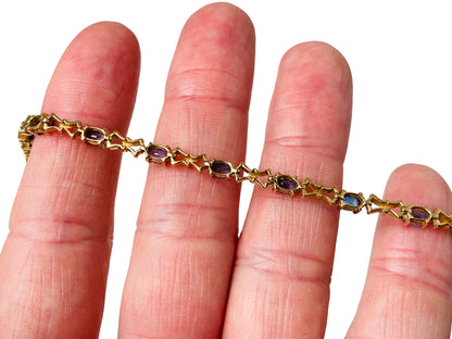 9ct Gold Sapphire Bracelet