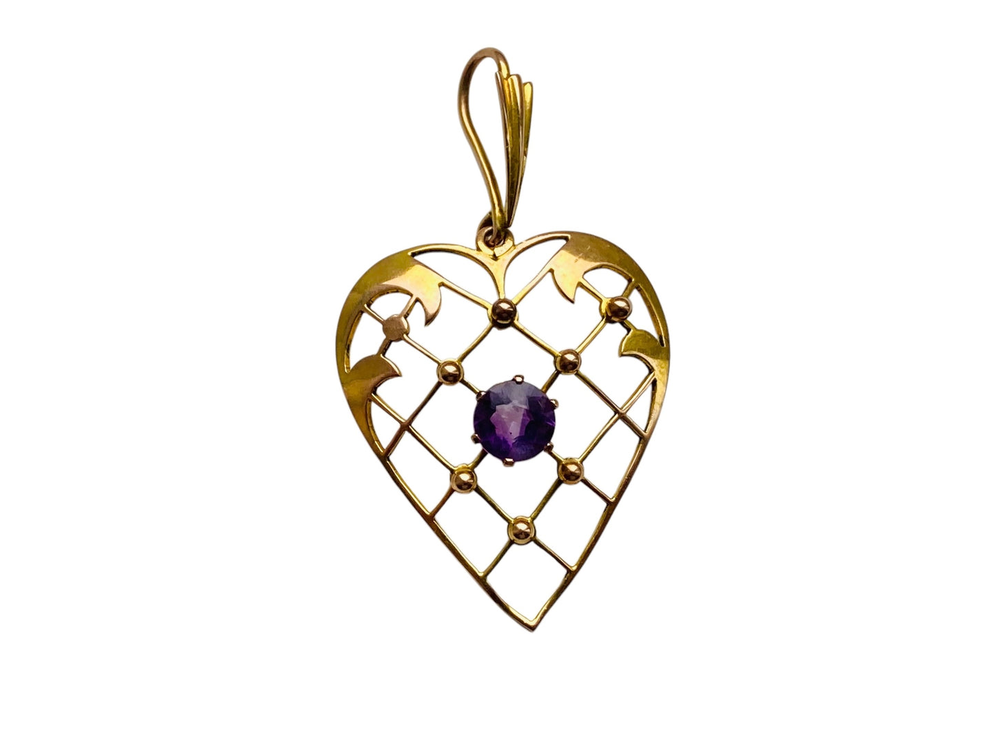 Antique 9ct Gold Amethyst Pendant