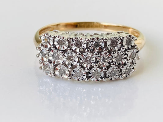 9ct Gold Diamond Ring