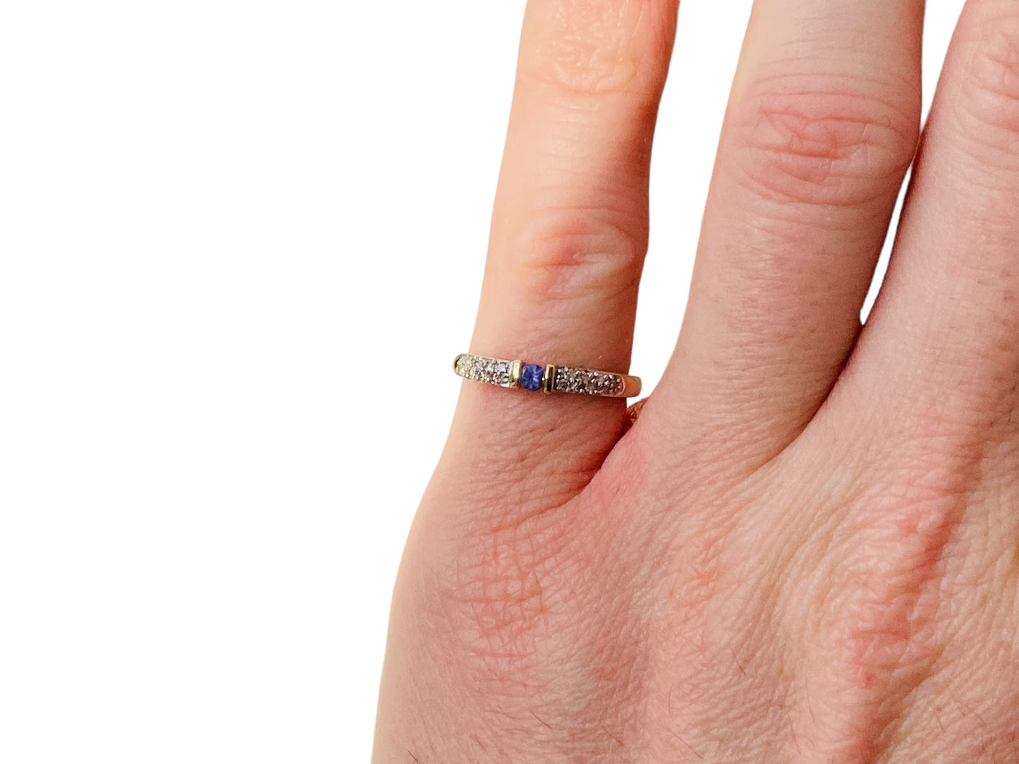 9ct Gold Tanzanite & Diamond Ring