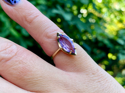 Vintage 9ct Gold Amethyst Ring