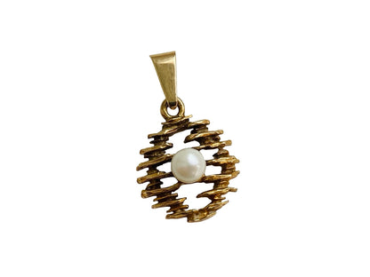 Vintage 9ct Gold Pearl Pendant