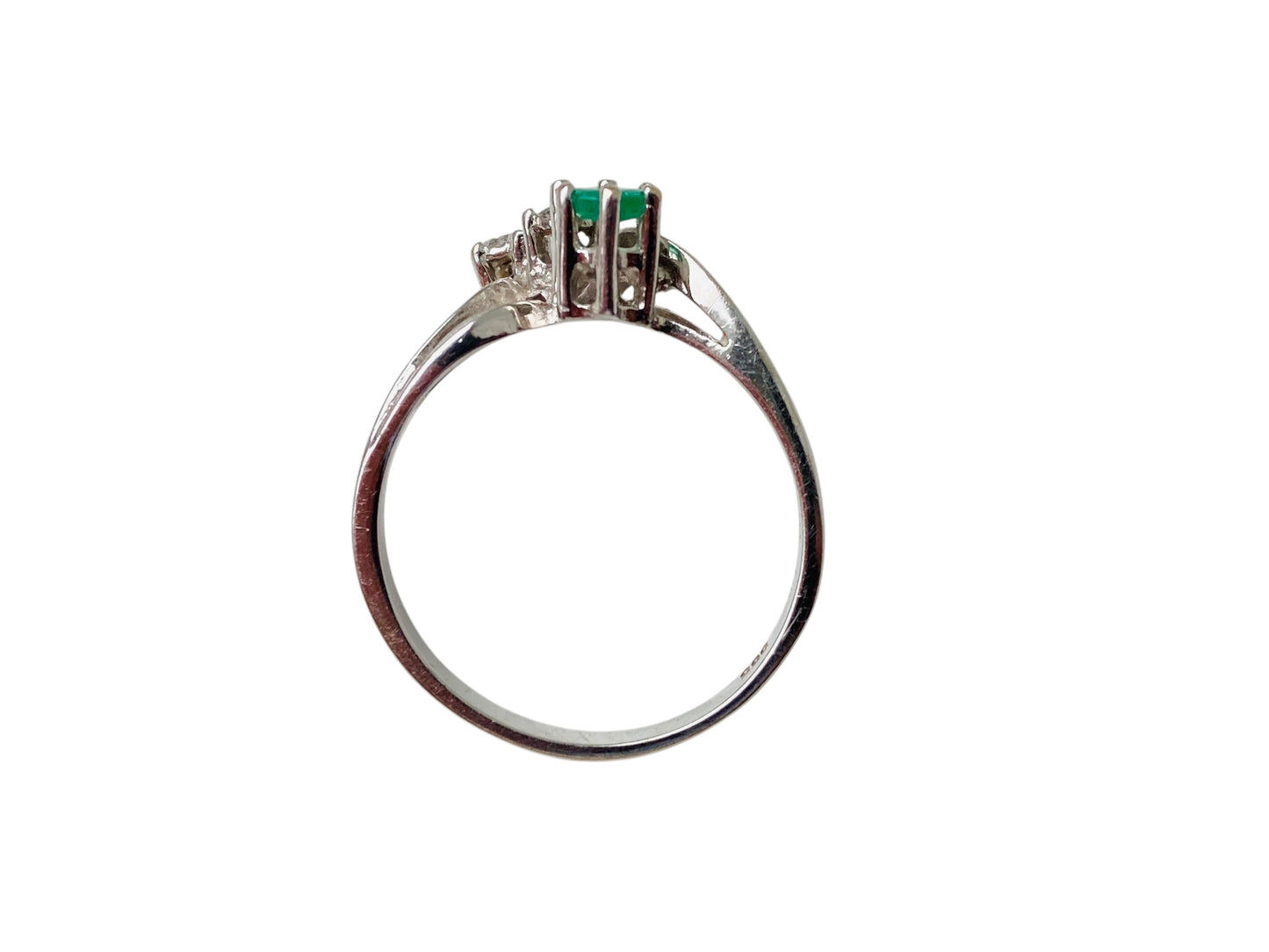 14ct Gold Emerald & Diamond Ring