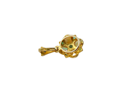 9ct Gold Opal & Emerald Pendant
