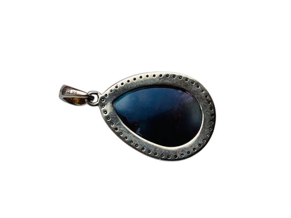 9ct Gold Agate & Diamond Pendant