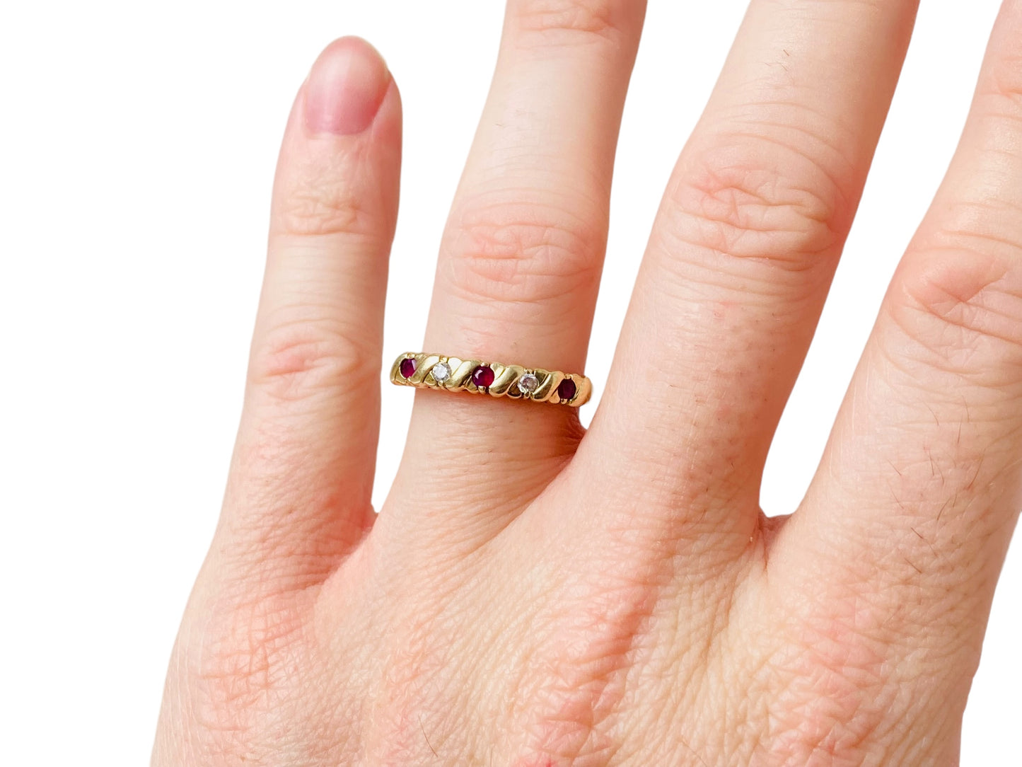 9ct Gold Ruby & Diamond Ring