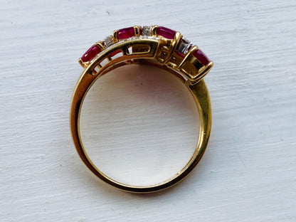 9ct Gold Ruby & Diamond Ring