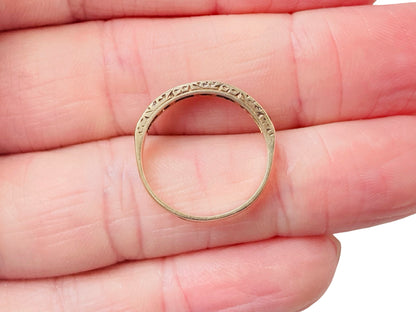 Vintage 9ct Gold Sapphire & Diamond Stacking Ring