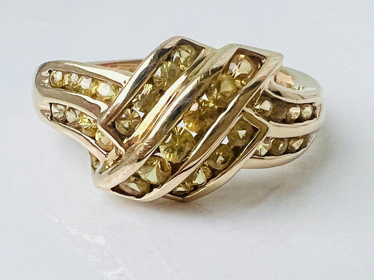 9ct Gold Yellow Sapphire Ring
