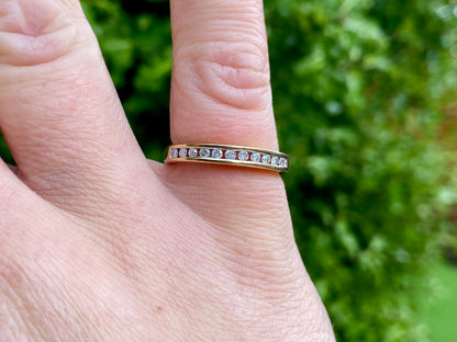 9ct Gold Eleven-Stone Diamond Ring