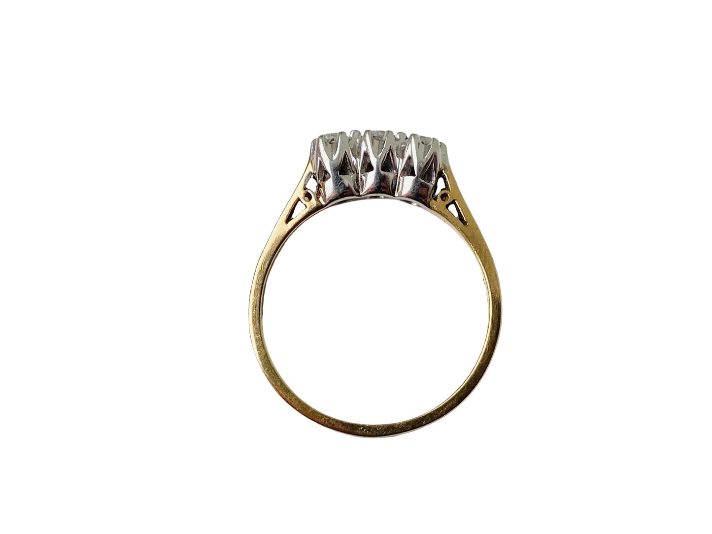 9ct Gold Three-Stone 0.25ct Diamond Ring