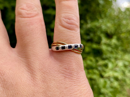 9ct Gold Sapphire & Diamond Ring