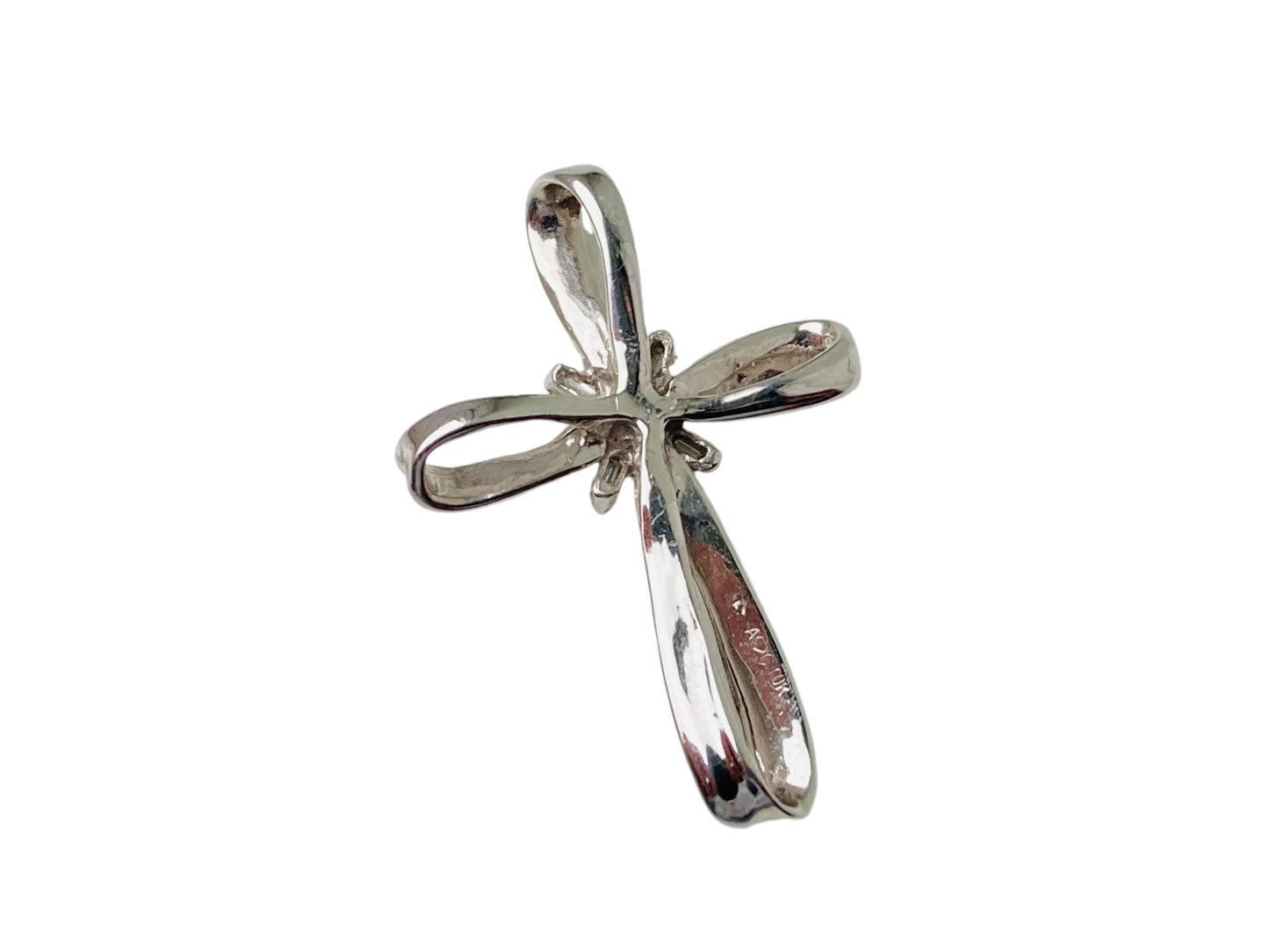 10ct Gold Diamond Cross Pendant