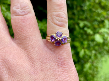 9ct Gold Amethyst Ring