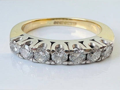 Vintage 18ct Gold Seven-Stone Diamond Ring
