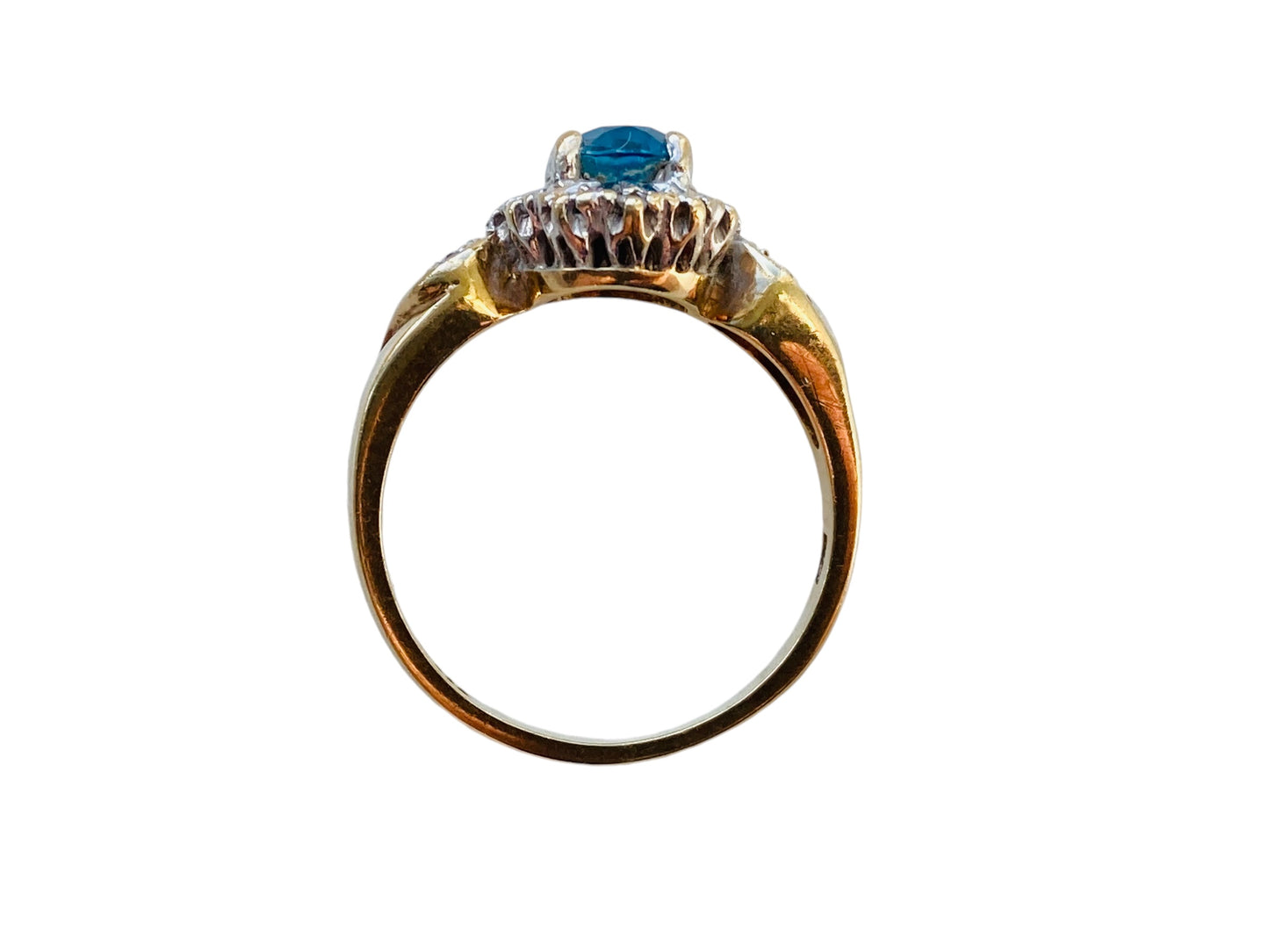 9ct Gold Topaz & Diamond Ring