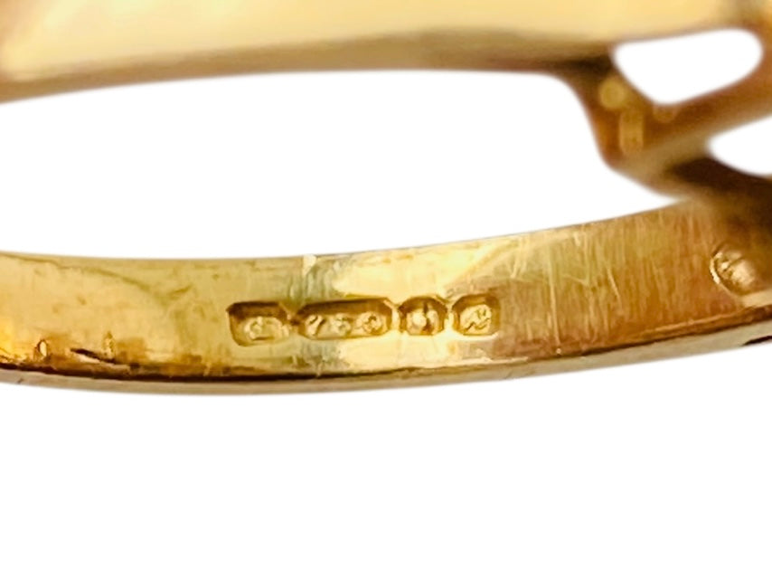 Vintage 18ct Gold Sapphire & Diamond Ring