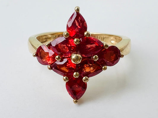 9ct Gold Red Sapphire Ring